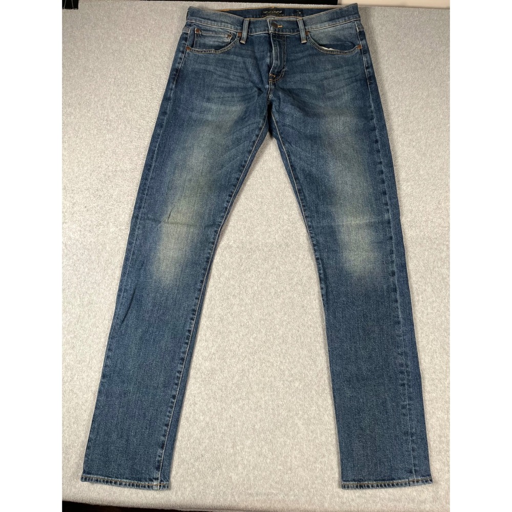 Lucky Brand 110 Skinny Jeans Mens 33x34 Medium Wash Blue Stretch Denim Pants